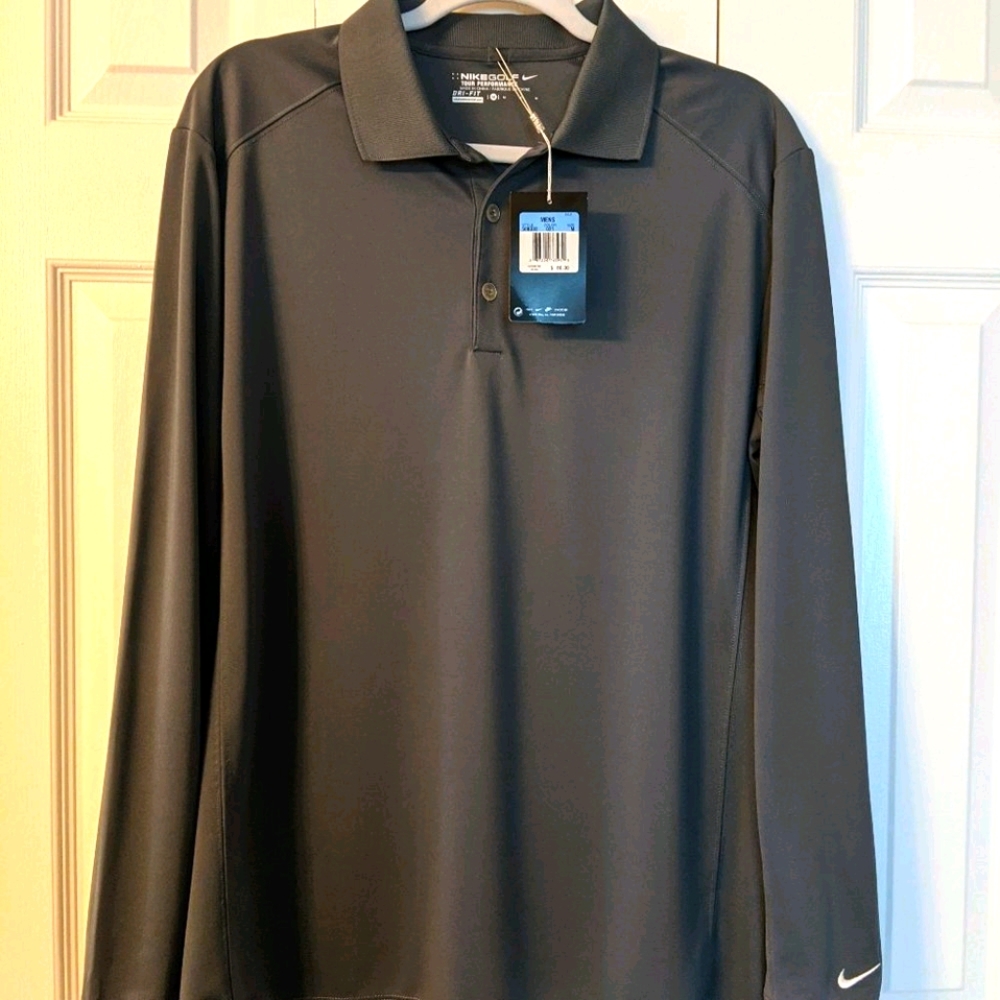 Nike Golf UV Victory Long sleeve Polo GRY Size M